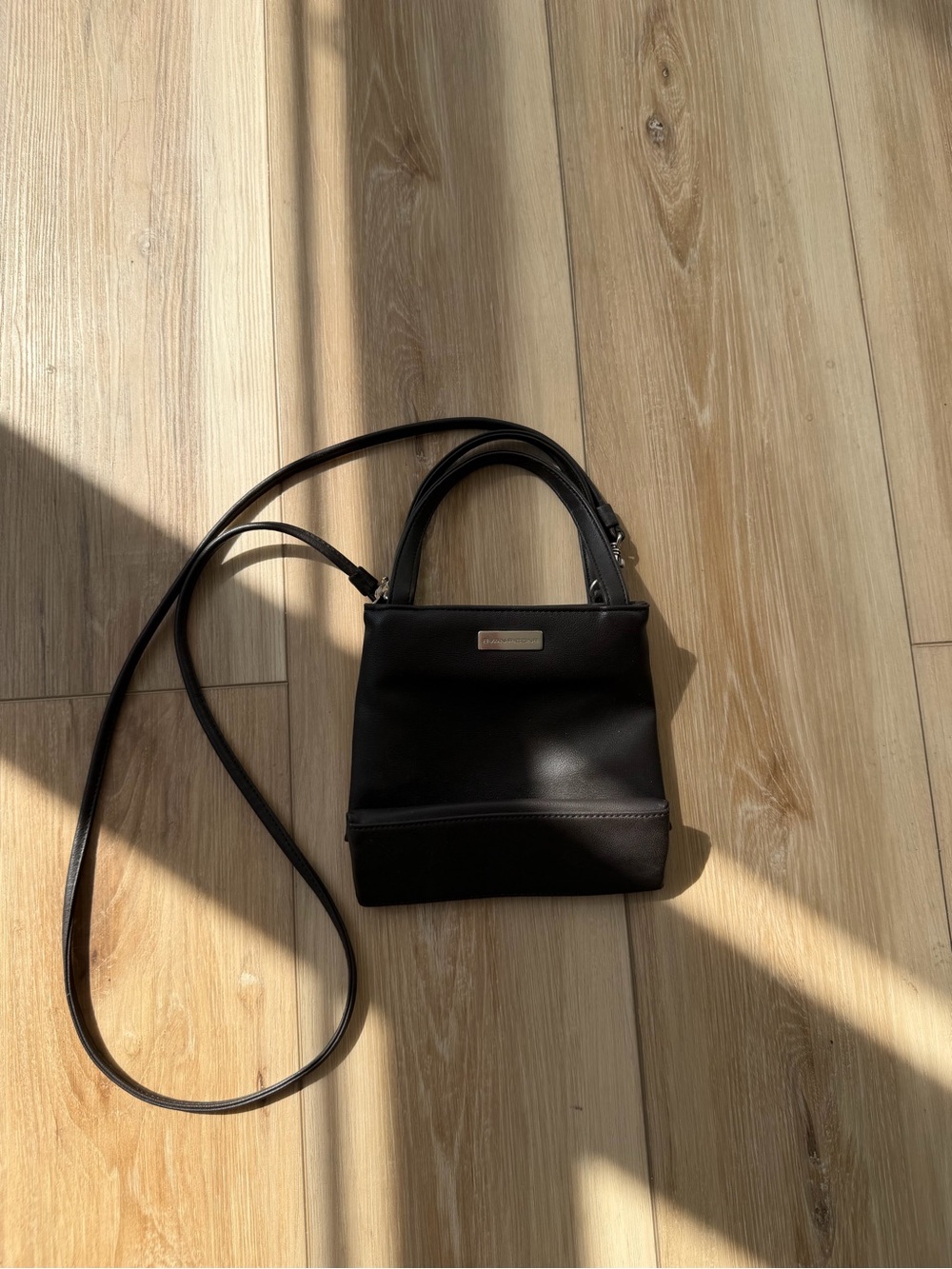 Classic Black Crossbody Tote - Structured Women’s Handbag